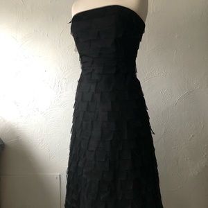 BCBGMAXAZRIA Strapless Tulle Midi Dress